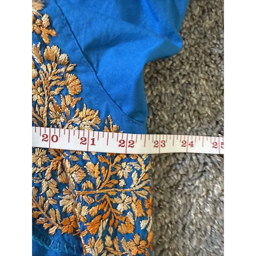 San Antonio Oaxaca Mexican Dress Hand Embroidered Silk Threads